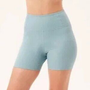 Girlfriend Collective Mist Ribbed High Rise Bike Short